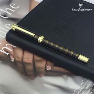 Stylos à bille en métal noir et or élégants, vente chaude, stylo roller avec logo personnalisé - Product Image 5