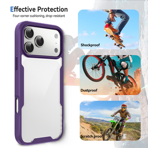 Nueva <span class=keywords><strong>Funda</strong></span> Transparente para <span class=keywords><strong>iPhone</strong></span> 17 <span class=keywords><strong>Pro</strong></span> <span class=keywords><strong>Max</strong></span> 13 <span class=keywords><strong>14</strong></span> 15 16, Híbrida TPU+PC, Antigolpes, Antiarañazos, Fundas Protectoras para Móvil - Product Image 5