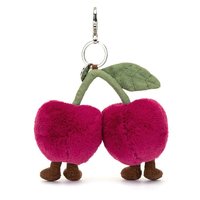 Porte-clés en peluche en forme de cerise rouge mignonne, fabrication sur mesure en gros, accessoires de sac, jouet en peluche, cadeau pour enfants