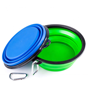 5.0 inç taşınabilir silikon hayvan mama kabı, katlanabilir genişletilebilir su besleme seyahat kasesi kupası çanak için Pet köpek kedi 1000ml - Product Image 2