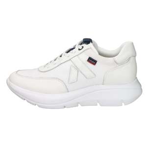 Baskets pour hommes Callaghan blanches, hauteur de talon 4 cm, en toile, chaussures tendance - Product Image 1