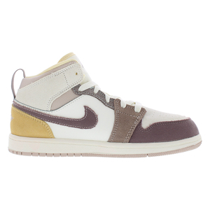 Nike Jordan 1 MID SE CRAFT PS รองเท้ากีฬาเด็กผู้หญิง, รองเท้ากีฬาสี sail/taupe hoze/fossil Stone ดีไซน์นักเรียนทันสมัย-100% ของแท้ - Product Image 4