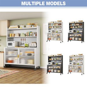 Aparador de Metal de Lujo, Mueble de Cocina Moderno con Almacenamiento y Asas, Fácil de Montar - Product Image 4