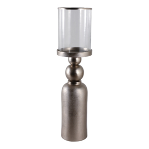 Moderno Portacandele Cilindrico Alto in Vetro, Elegante Supporto per Candele a Colonna per Caminetto, Consolle o Tavolo da Pranzo, di Stile - Product Image 1