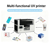A3 A4 Desktop UV Printer XP600 L805 mesin cetak Flatbed untuk casing telepon U Disk Cup hadiah disesuaikan kemasan kecil
