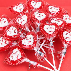 Sucettes en forme de cœur Agolyn, emballées individuellement, lot en vrac, vente en gros, bonbons durs romantiques - Product Image 4