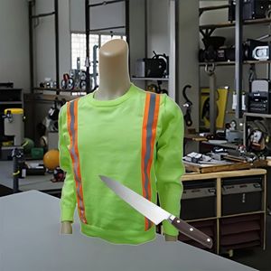 Camisa de Seguridad Amarilla Resistente a Cortes ANSI 5 AmpsafeX, Personalizable, UHMWPE, Nivel A, Ropa de Trabajo, Venta Directa de Fábrica - Product Image 2