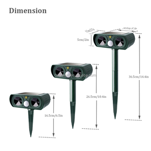 Répulsif <span class=keywords><strong>solaire</strong></span> ultrasonique pour animaux, étanche, avec détecteur de mouvement et lumières clignotantes - Product Image 2