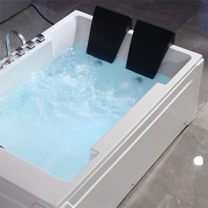 Baignoire balnéo double de luxe pour couples, 2 personnes, <span class=keywords><strong>romantique</strong></span>, à jets, pour massage et bulles, pour hôtels et villas, 1,8 m - Product Image 1