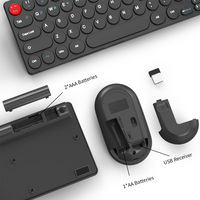 Set Keyboard dan Mouse Nirkabel Mini 2.4G Baru untuk Android Desktop Laptop PC TV Box