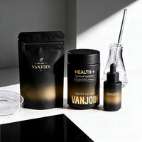 Bouteilles compte-gouttes en verre ambré noir de luxe pour capsules, 250 ml, avec sachets de transport, pour la nutrition nocturne, vente en gros