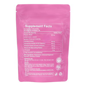 Miscela probiotica gummie probiotiche vaginali con estratto di mirtillo e estratto di ananas e Formula naturale prebiotici XOS - Product Image 4