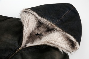 AIMEIS giacca <span class=keywords><strong>in</strong></span> Denim <span class=keywords><strong>con</strong></span> fodera paffuta retrò <span class=keywords><strong>con</strong></span> cappuccio <span class=keywords><strong>cappotto</strong></span> invernale Casual da <span class=keywords><strong>donna</strong></span> - Product Image 5