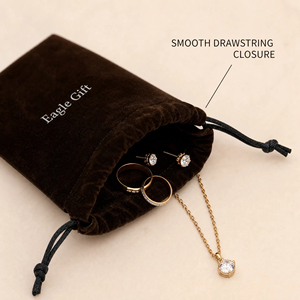 Sacs d'emballage en velours à cordon de serrage, doux au toucher, résistants à la poussière, personnalisables avec logo, différentes tailles, pour cadeaux de bijoux, achat en gros, petites pochettes - Product Image 3
