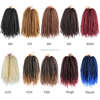 Vente en Gros Extensions de Cheveux Synthétiques Afro Crépus Bouclés Tressés au Crochet 18 Pouces 100g Cuban Twist Marley pour Femmes