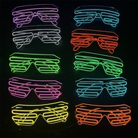 Lunettes de fête lumineuses à effets LED PARTYMENT pour concerts nocturnes et événements festifs