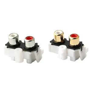 Right Angle Single Female Jack RCA Socket - Red - PCB Mount