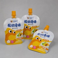 Pochettes souples personnalisées en gros avec bec verseur pour l'emballage de yaourts et de boissons