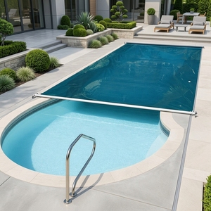 <span class=keywords><strong>Couverture</strong></span> de <span class=keywords><strong>piscine</strong></span> <span class=keywords><strong>automatique</strong></span> motorisée en tissu, <span class=keywords><strong>couverture</strong></span> de sécurité pour <span class=keywords><strong>piscine</strong></span>, PVC bleu, imperméable - Product Image 3