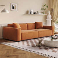 Sofa Minimalis Modern Kulit Anti Gores Bentuk Blok Tofu, Furnitur Ruang Tamu Mewah untuk Apartemen Kecil, Model Selebgram