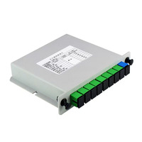 1x8 SC APC PLC Splitter Cassette Insert Fiber Optic Splitter 8 Port untuk FTTH