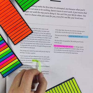 Juego de pegatinas de índice de lavanda autoadhesivas de PET personalizadas para estudiantes, marcadores de lectura bíblica, bloc de notas de leyes, papelería al por mayor - Product Image 5