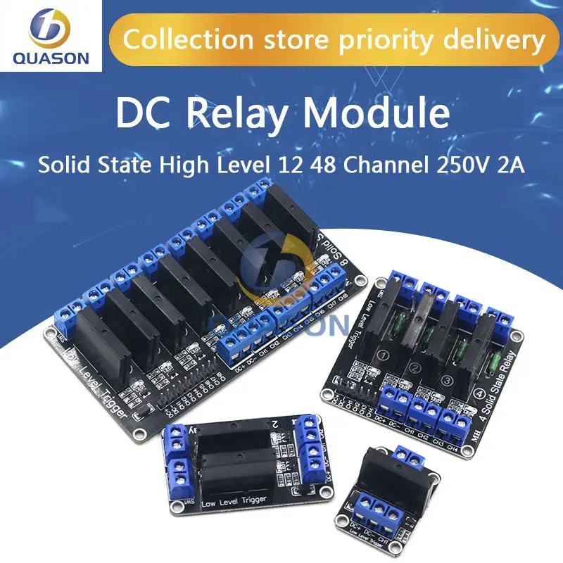 1 2 4 8 kênh 5V DC Relay Module trạng thái rắn mức độ cao SSR AVR DSP G3MB-202P Relay cho Arduino