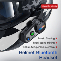 El más nuevo diseño Q18 Blue Tooth 5,3 + 5,0 casco motocicleta intercomunicador auriculares 500M Música compartir inalámbrico Blue Tooth casco intercomunicador