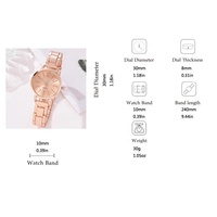 Ensemble de bijoux montre à quartz minimaliste en alliage Y27, 5 pièces, pour femme, vente en gros, montre femme, montre pour femme pour le quotidien professionnel ou cadeau