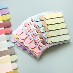 Aneka warna Semi lingkaran gradien hewan peliharaan merekat sendiri catatan tempel gaya transparan esensial sekolah untuk penggunaan kantor sekolah - Product Image 3