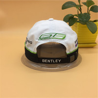 Casquette de baseball de course personnalisée OEM ODM, 100 % polyester sergé, respirante, imperméable, service de broderie multi-logos, sur mesure