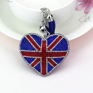 New Creative Diamond <b>Studded</b> American Flag Rubber Keychain Pendant for <b>Bag</b> Decoration and Holiday Gifts - Product Image 3