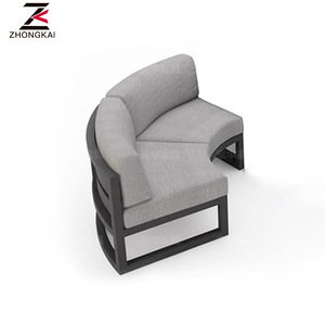 Mobilier <span class=keywords><strong>d</strong></span>'extérieur en aluminium avec cadre en métal Canapé de jardin demi-<span class=keywords><strong>rond</strong></span> - Product Image 4