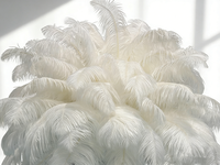 Vente flash : Boule de fleurs en plumes blanches personnalisée, parfaite pour la décoration de table de mariage, d'événements et de fêtes
