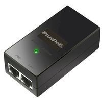 Inyector PoE único de 54 V y 30 W, adaptador Gigabit IEEE802.3at de alimentación a través de Ethernet para cámara IP y AP