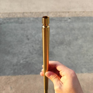 Commercio all'ingrosso della fabbrica Shisha <span class=keywords><strong>bocca</strong></span> pezzo di fumo accessori <span class=keywords><strong>oro</strong></span> in acciaio inox narghilè manico 28cm - Product Image 2