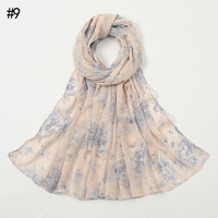 Yiwu Wanyi – foulard Hijab en mousseline de soie pour femmes musulmanes, nouveau Logo personnalisé, 100% Polyester, imprimé Floral
