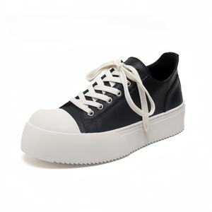 Chaussures Derby à semelle épaisse et haute pour hommes, baskets <span class=keywords><strong>en</strong></span> <span class=keywords><strong>toile</strong></span> pour hommes et femmes, chaussures décontractées tendance, chaussures de marche décontractées - Product Image 2
