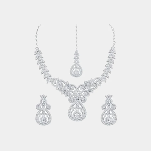 Collar de diamantes de lujo para mujer, elegante joyería chapada en oro con piedras brillantes para boda, fiesta, compromiso - Product Image 5