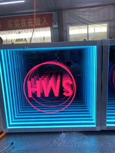 Tùy chỉnh Tempered Glass 3D Holographic mở rộng hiệu ứng Abyss Ma Thuật Infinity gương quảng cáo Vòng quảng cáo ánh sáng Hộp - Product Image 2