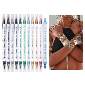Wholesale 10 Colors Metallic Face Body Art Painting <strong>Pen</strong> Kit Easy Wash <strong>Temporary</strong> <strong>Tattoo</strong> Marker <strong>Pen</strong> for Skin - Product Image 5