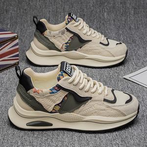 Baskets rétro confortables pour hommes Printemps 2026 – Tige en tissu extensible souple – Chaussures décontractées toutes saisons avec fermeture éclair et semelle antidérapante résistante aux taches - Product Image 1