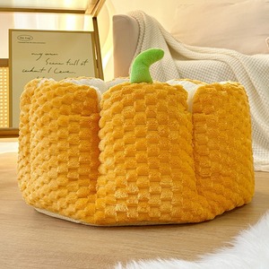 เตียงนอนสุนัขและแมวนุ่มอบอุ่นสำหรับฮาโลวีนใหม่ที่นอนสัตว์เลี้ยงรูปฟักทอง - Product Image 3