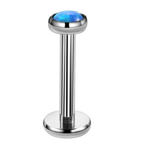 G23 Titanium Opal Lip Rings 16G Internal Thread Stud Body Jewelry Bijoux de fiançailles pour enfants avec motif de boule - Product Image 5