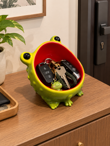 Frog Shape Key Holder Ceramic Key Bowl Creative Home Decoration for Entryway <b>Desk</b> Creative gifts - Product Image 1