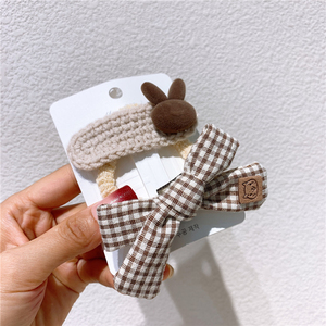 Fermaglio per capelli con fiocco Vintage per bambini accessori per capelli con stampa floreale per ragazze bambini Toddlers Baby Teens - Product Image 4