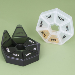 SUNSHING Wholesale 7 Compartment Weekly Pill Organizer Portable Vitamin Case Travel Medicine Storage <b>Container</b> Custom Pill Box - Product Image 2