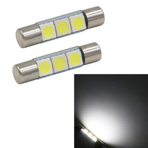 Luz LED de lectura para coche T6 3SMD 5050 29MM de punta doble plana B6, luz de techo con fusible - Product Image 1