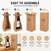 Boîte d'expédition robuste pour bouteilles de vin avec structure ondulée absorbant les chocs et solutions d'emballage OEM pour les commandes d'exportation