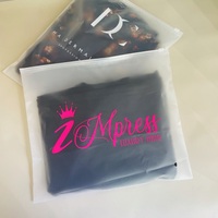 Sac en plastique transparent givré personnalisé avec fermeture éclair et impression de logo, emballage sécurisé pour vêtements, chaussures et chaussettes